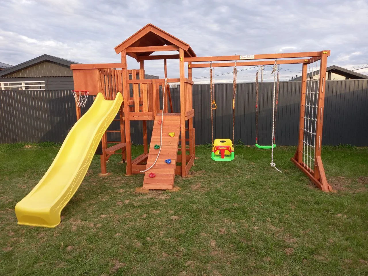 Детская площадка Савушка Мастер 4 (Махагон) Plus