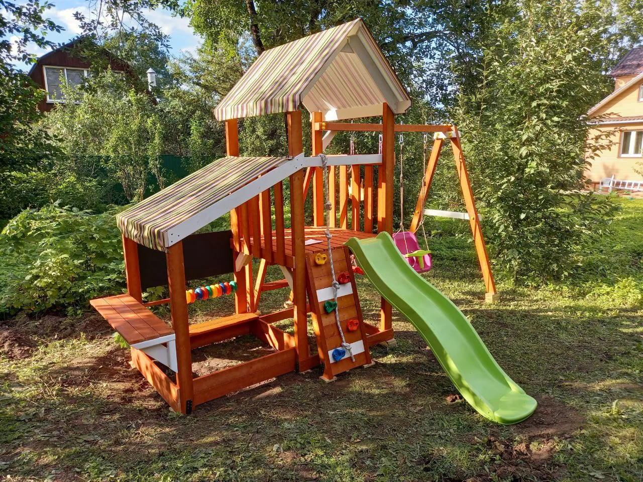 Детская площадка Савушка TooSun 10 с салатовой горкой