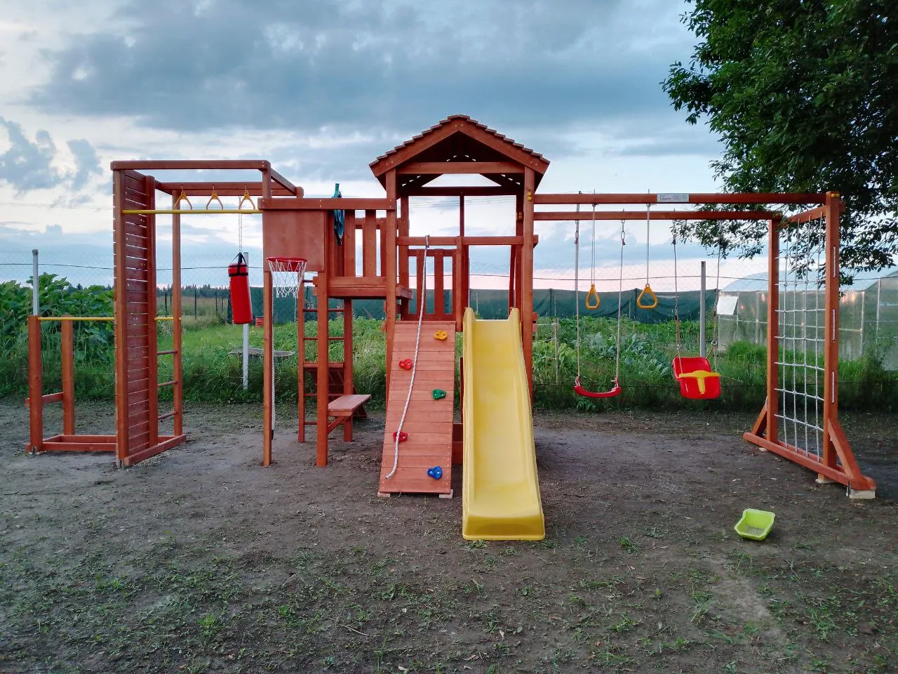 Детская площадка Савушка Мастер 4 (Махагон) Семейная