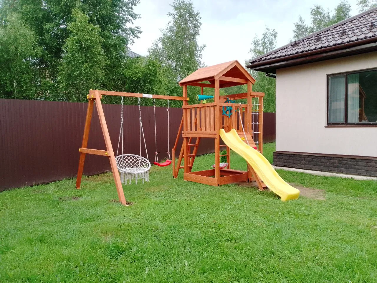 Детская площадка Савушка Мастер 5 (Махагон), МО