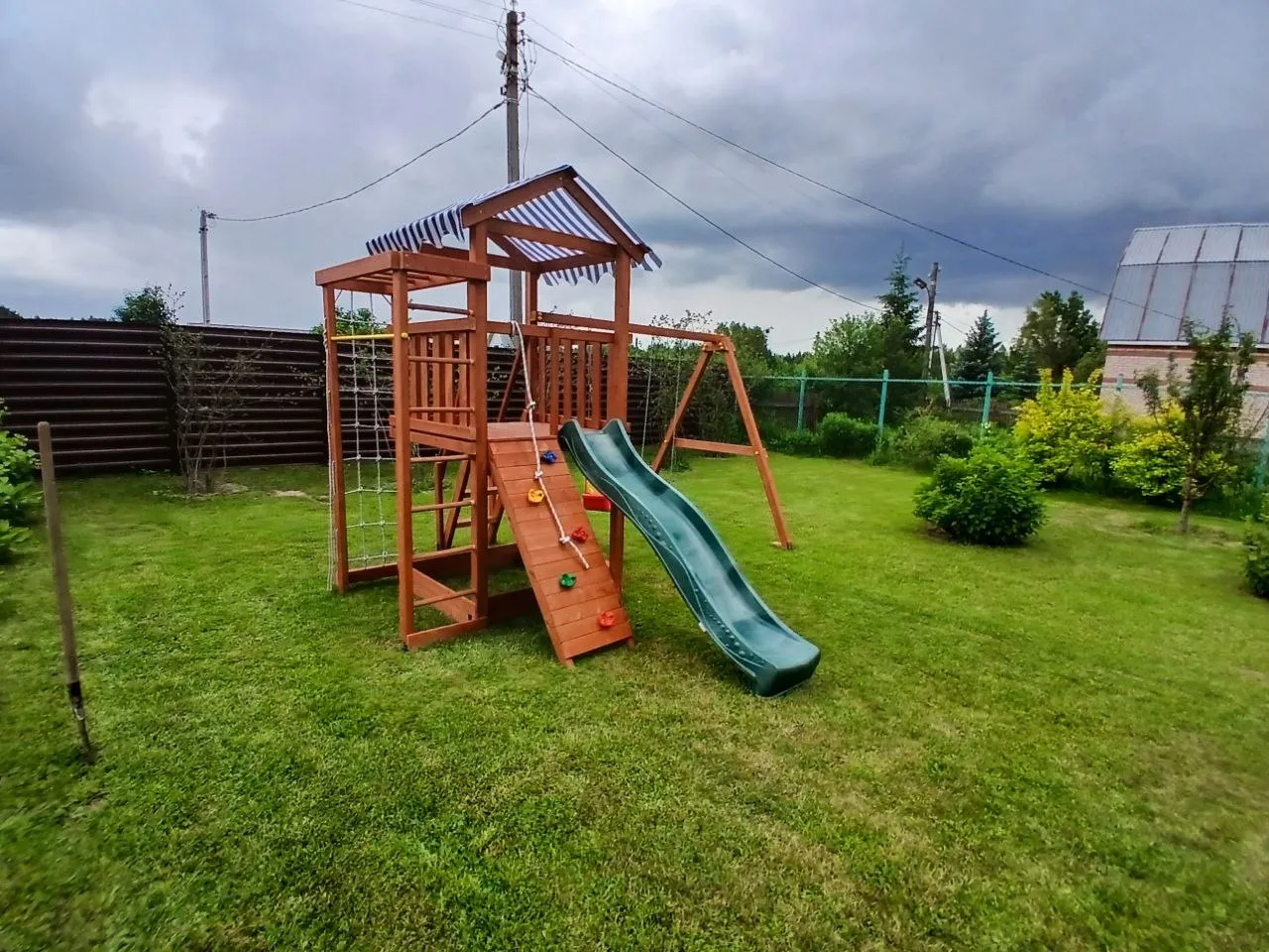 Детская площадка Савушка Мастер 5 (Махагон) Plus, Щёлковский р-н.