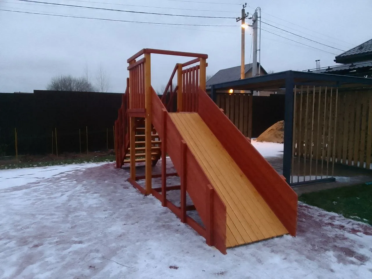Зимняя горка Савушка Зима 2 со скатом 3м