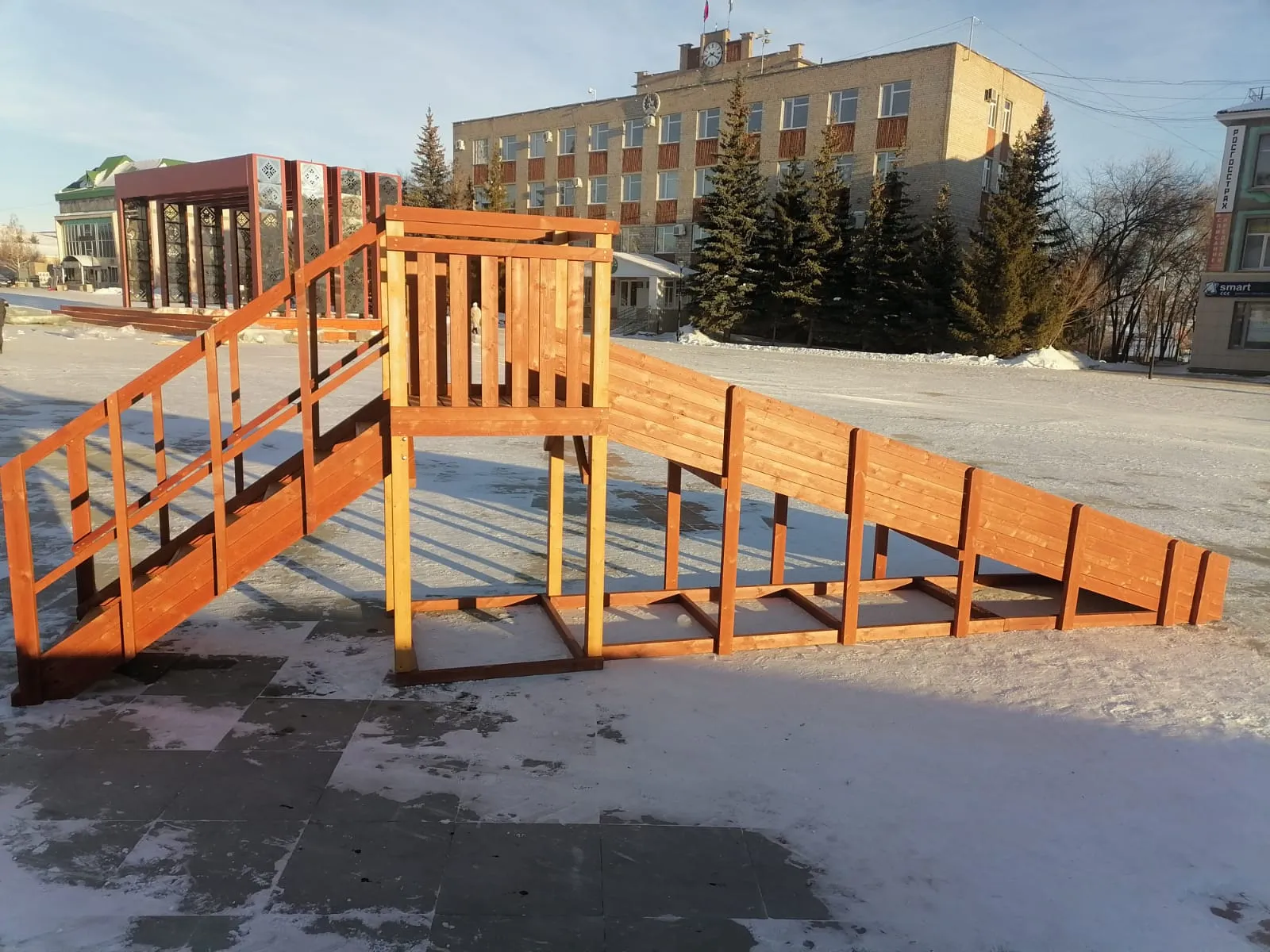 Зимняя горка Савушка Зима 2 (скат 5м), г. Баймак