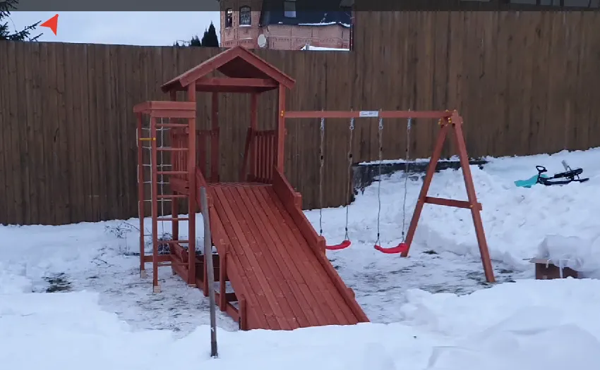 Детская площадка Савушка Мастер 5 (Махагон) 4 сезона