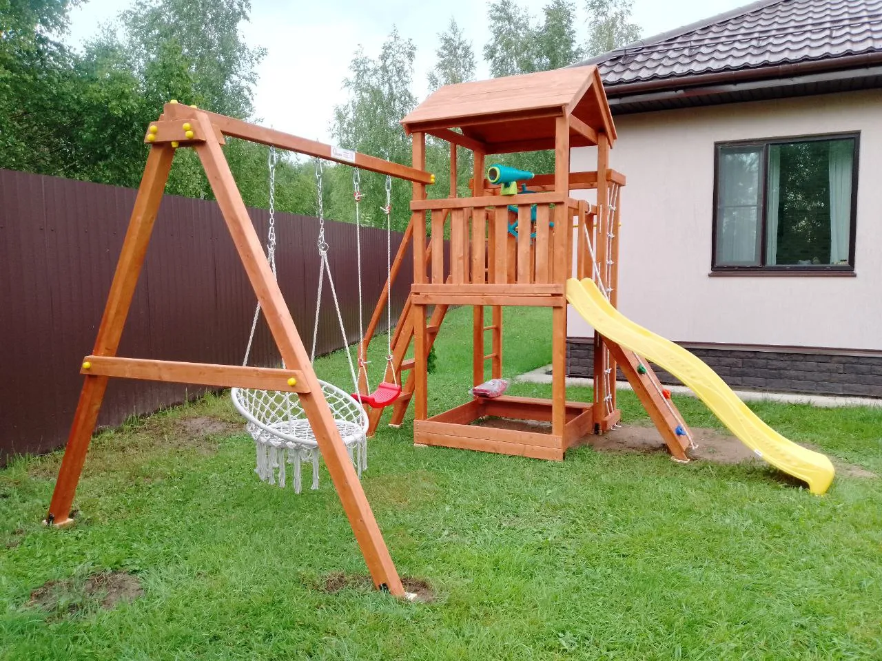 Детская площадка Савушка Мастер 5 (Махагон), МО