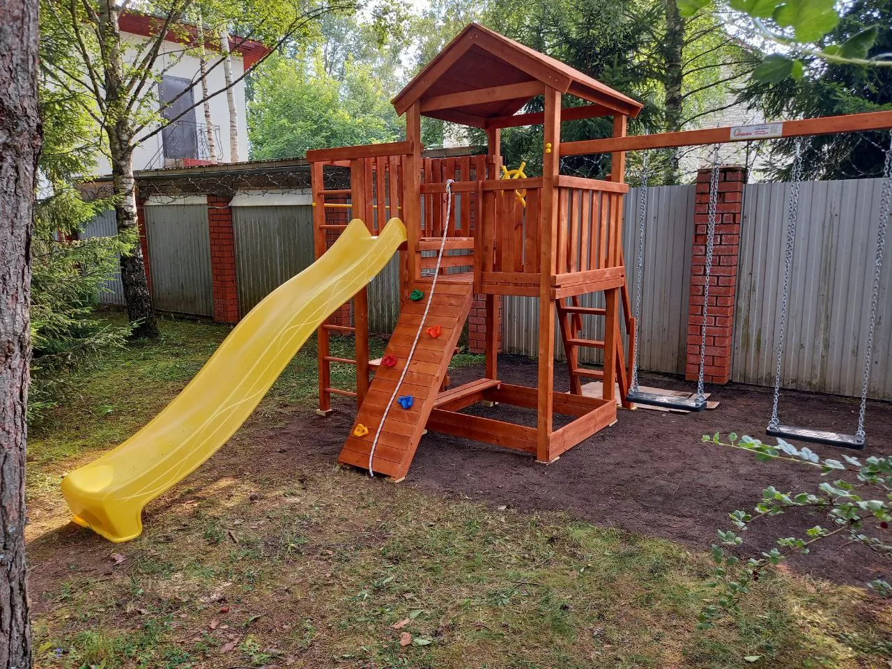 Детская площадка Савушка Мастер 3 PLUS (Махагон)