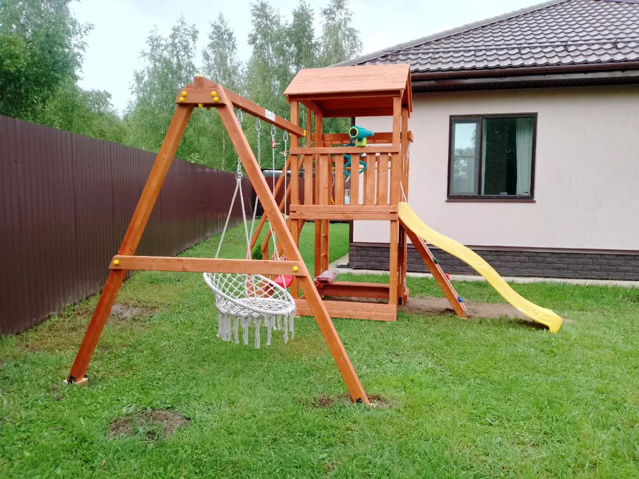 Детская площадка Савушка Мастер 5 (Махагон), МО