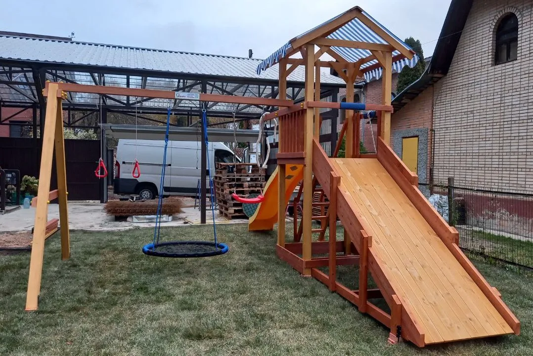 Детская площадка Савушка Мастер 2 (Махагон) 4 сезона, Фрязино