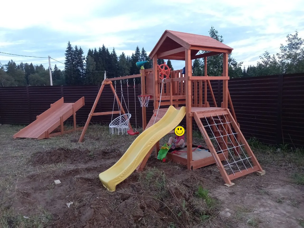 Детская площадка Савушка Мастер 2 (Махагон) 4 сезона