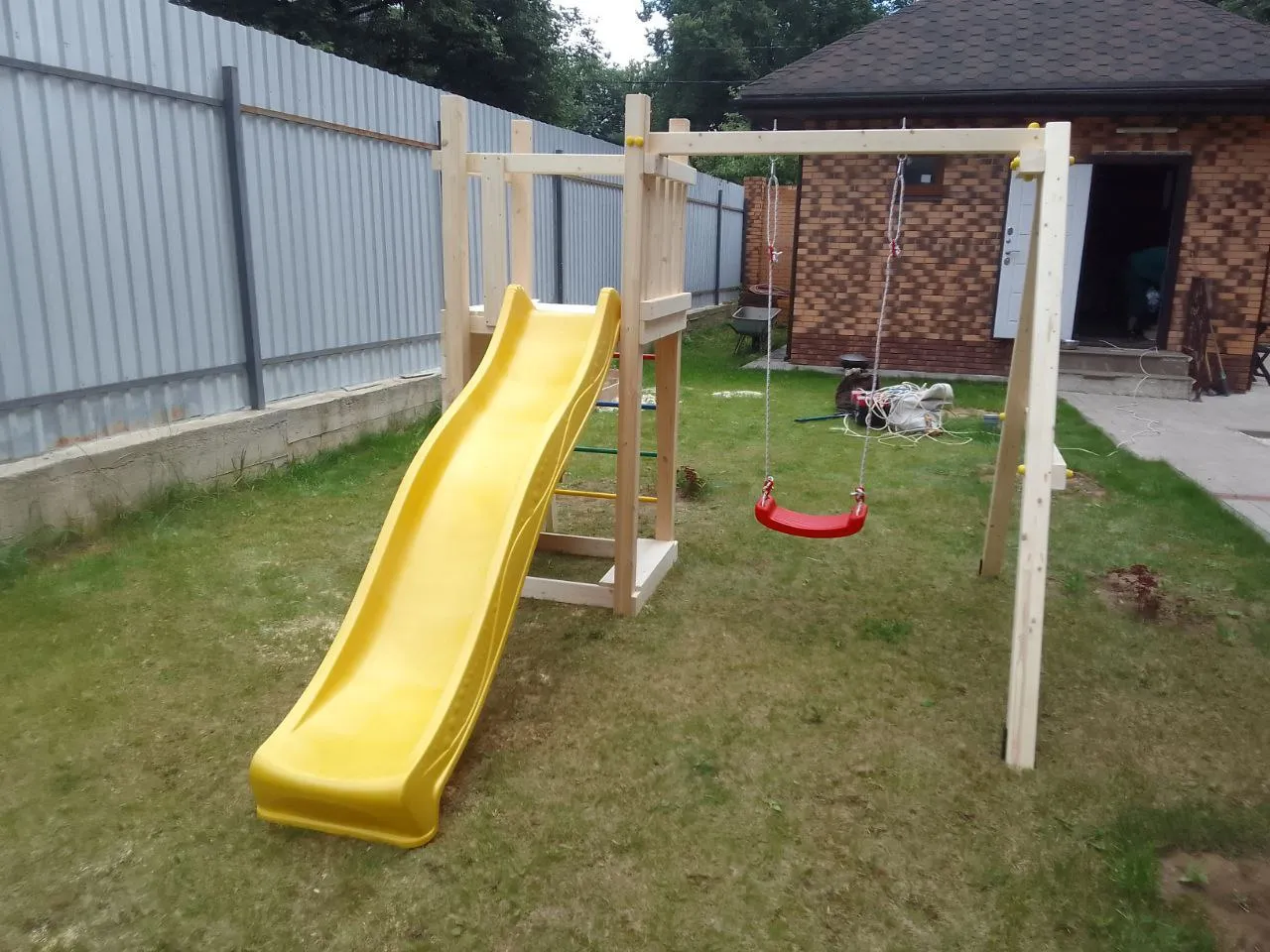 Детская площадка Савушка Мастер 6 с качелями (4 сезона)