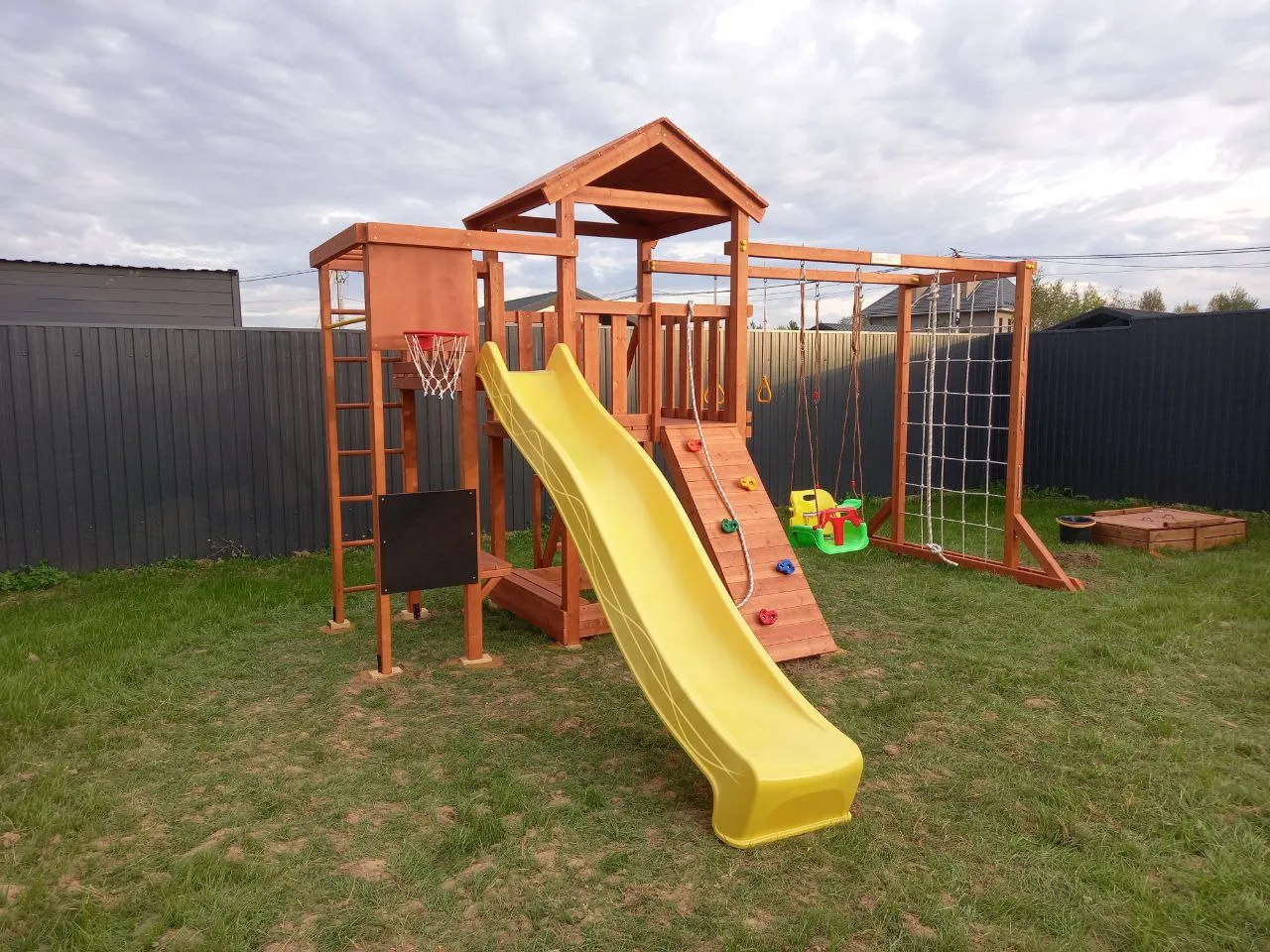 Детская площадка Савушка Мастер 4 (Махагон) Plus