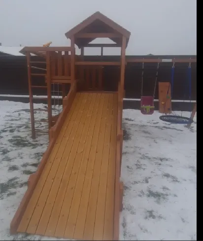 Детская площадка Савушка Мастер 3 (Махагон) 4 сезона