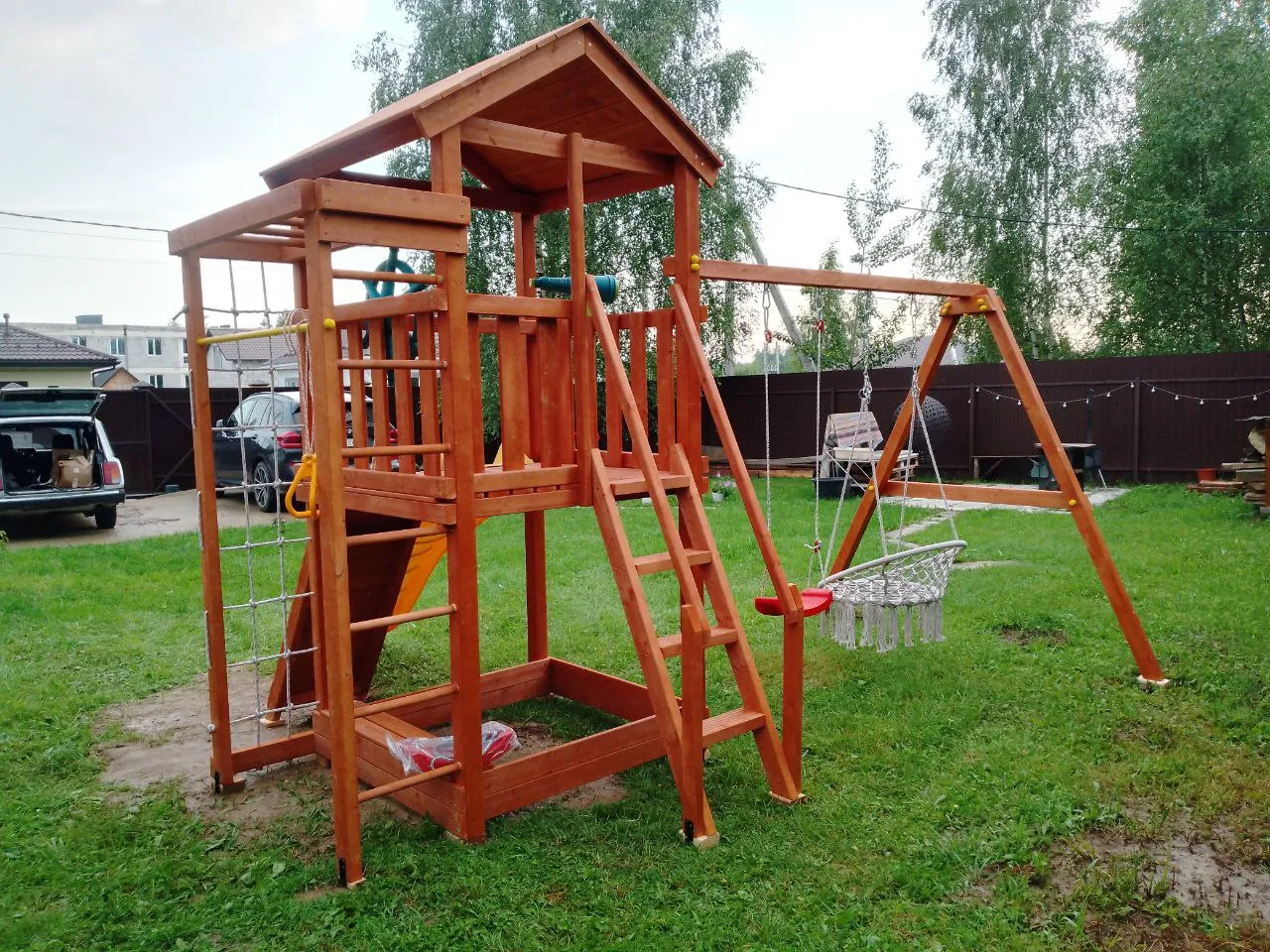 Детская площадка Савушка Мастер 5 (Махагон), МО