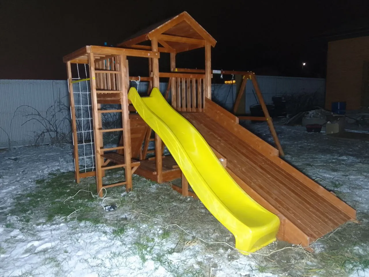 Детская площадка Савушка Мастер 3 (Махагон) 4 сезона