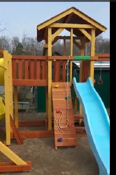 Детская игровая площадка Савушка 15 с горкой трубой