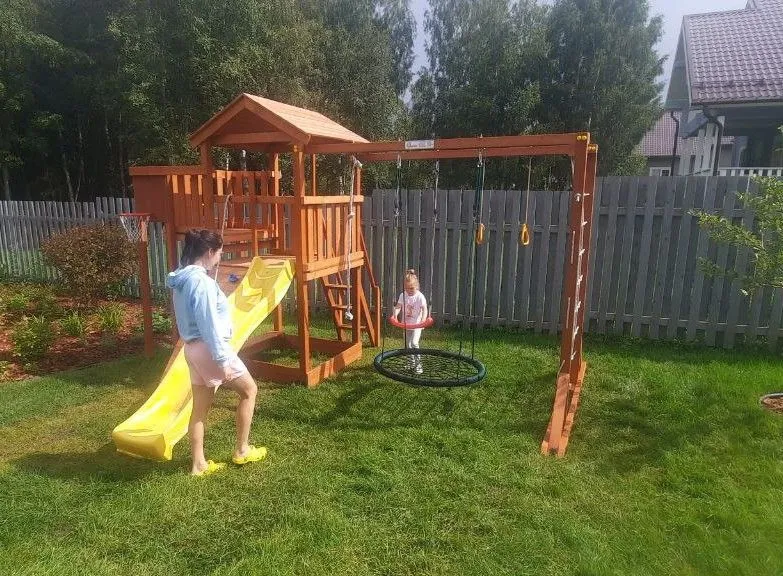 Детская площадка Савушка Мастер 4 (Махагон), МО