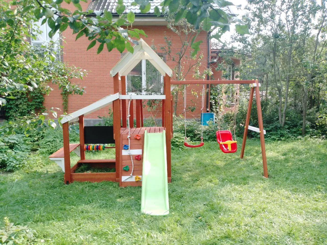 Детская площадка Савушка TooSun 10 с салатовой горкой, Москва