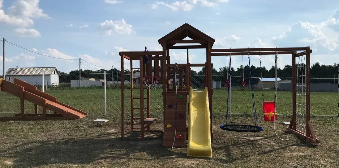 Детская площадка Савушка Мастер 4 (Махагон) 4 сезона, Заокский р-н