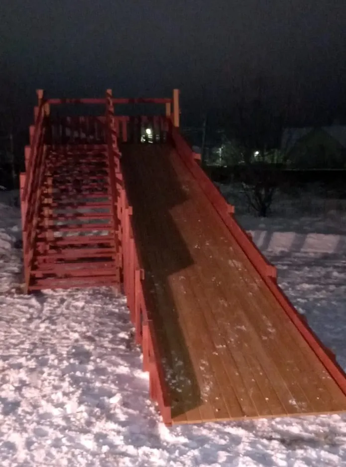 Зимняя горка Савушка Зима 8, СНТ Черешня