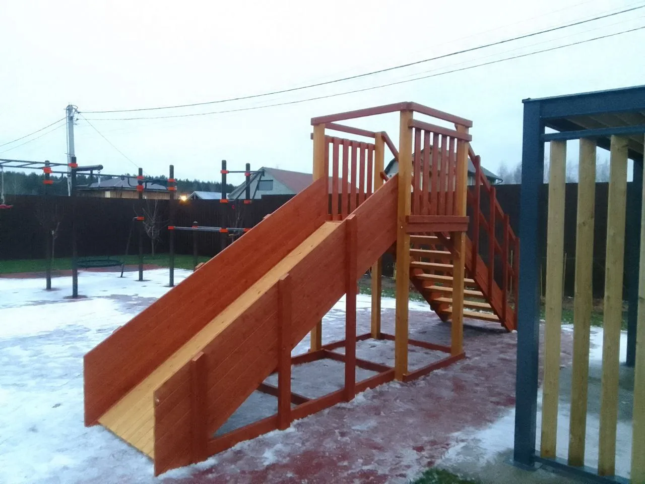 Зимняя горка Савушка Зима 2 со скатом 3м