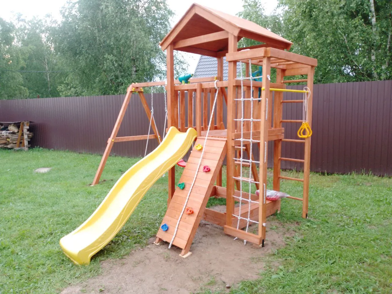 Детская площадка Савушка Мастер 5 (Махагон), МО