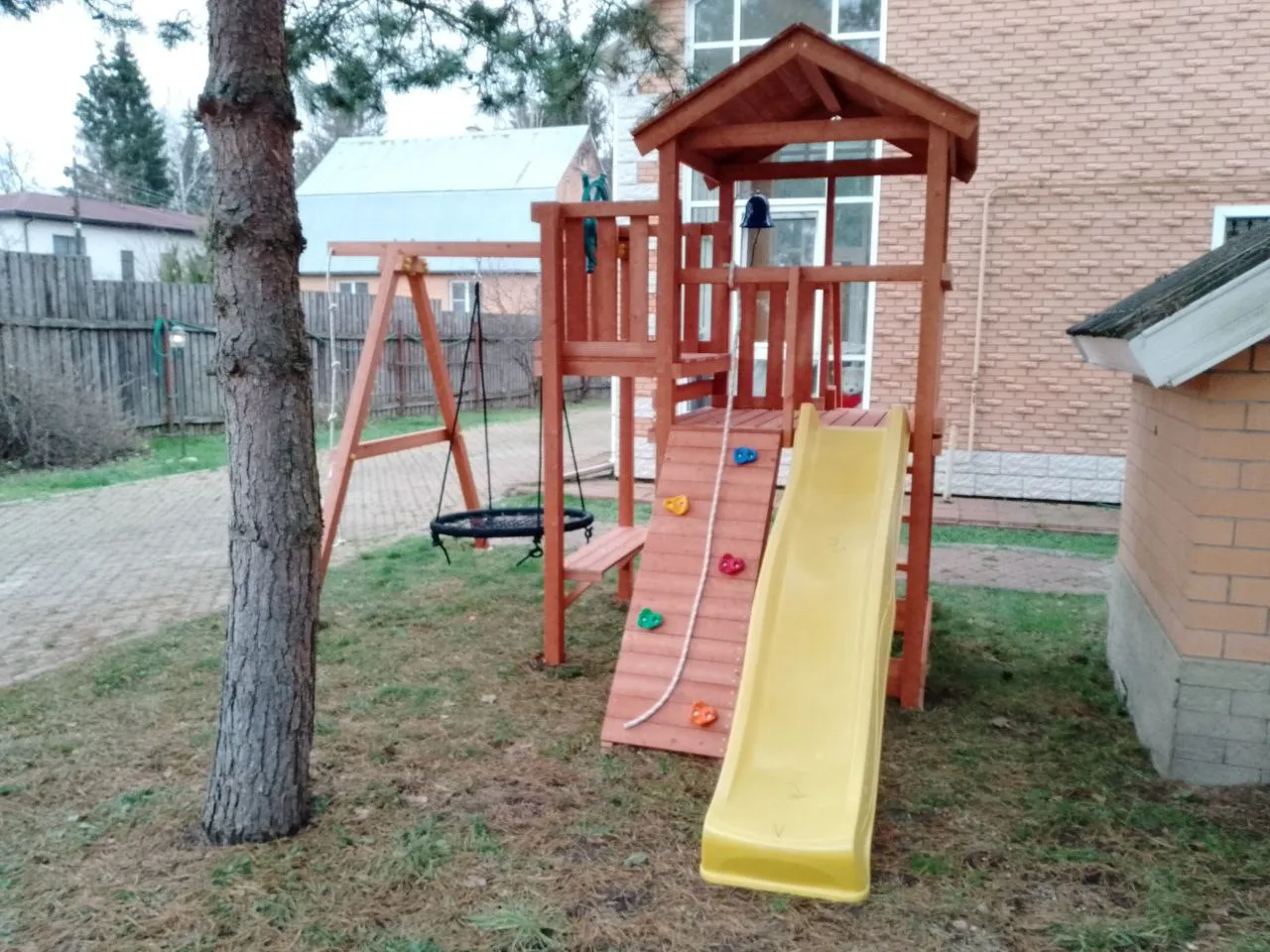 Детская площадка Савушка Мастер 1 (Махагон)