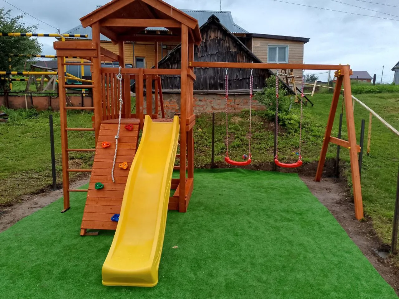 Детская площадка Савушка Мастер 5 (Махагон)