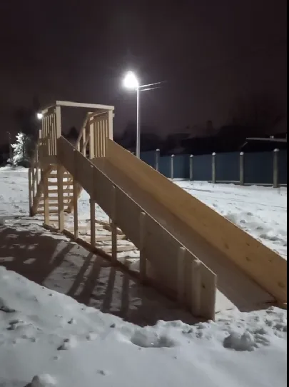 Зимняя горка Савушка Зима Wood 2 (5м)