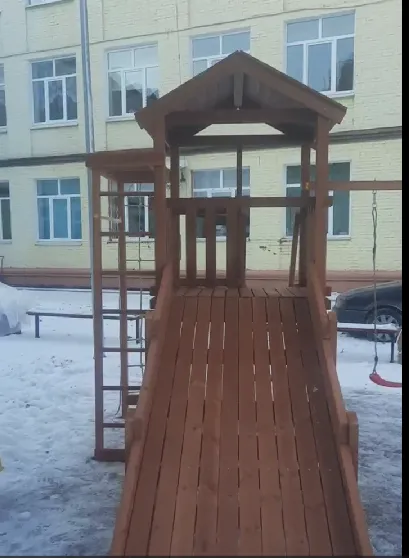 Детская игровая площадка Савушка Мастер 5 (Махагон) 4 сезона