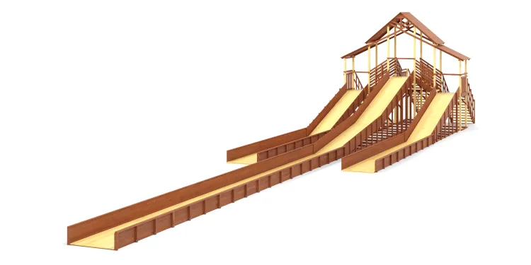 Зимняя горка Савушка Зима 11/1 (Махагон)