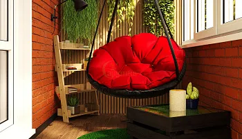 Подвесное кресло Papa-Sav красное (замена качелей Лодочка)