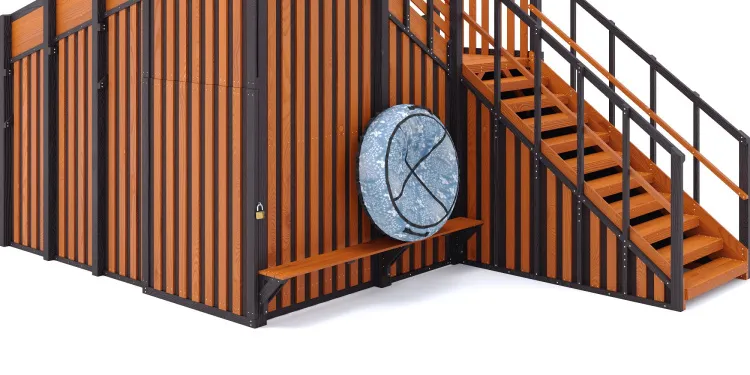 Зимняя горка Савушка Зима 14 (Black Edition) с местом для тюбингов