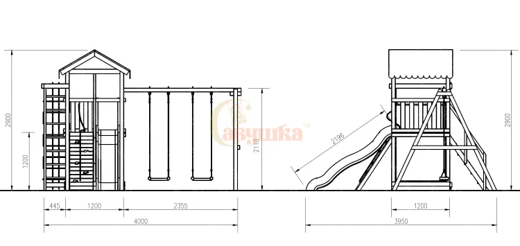 Детская площадка Савушка Мастер 5 (Махагон) 4 сезона Детская площадка Савушка Мастер 5 (Махагон) 4 сезона