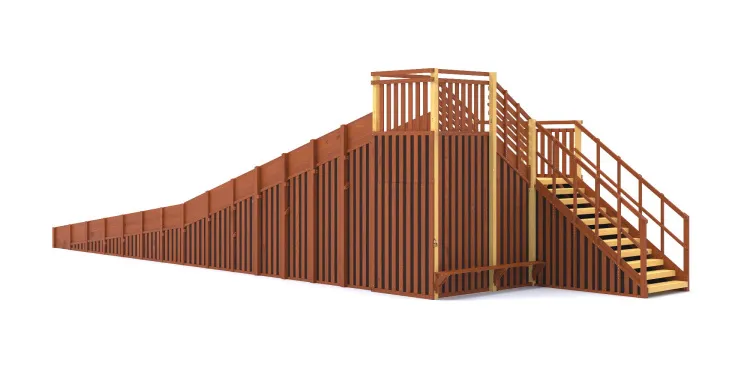 Зимняя горка Савушка Зима 14 с закрытыми фасадами