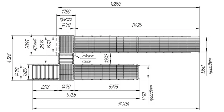 Зимняя горка Савушка Зима 14/1 с закрытыми фасадами и крышей