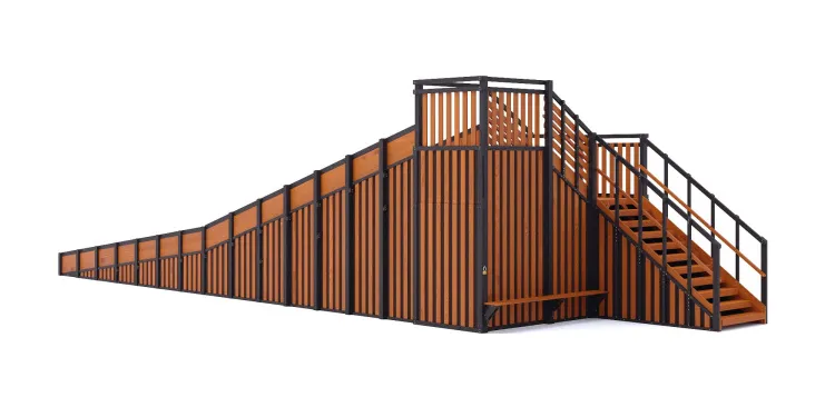 Зимняя горка Савушка Зима 14 (Black Edition) с местом для тюбингов