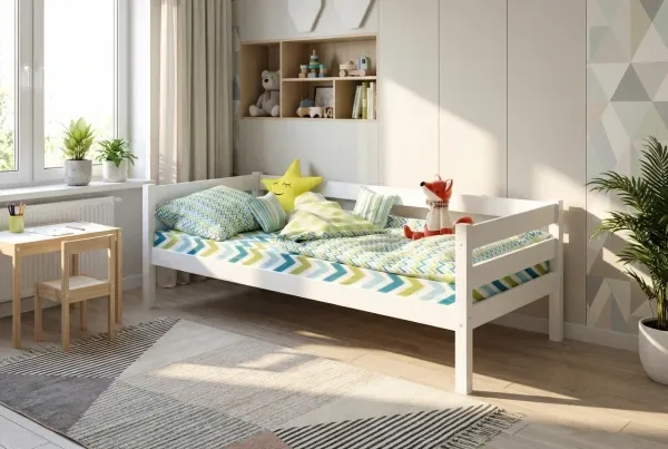 Кровать Савушка-02, 1-ярусная, 80х160, WHITE (белый)