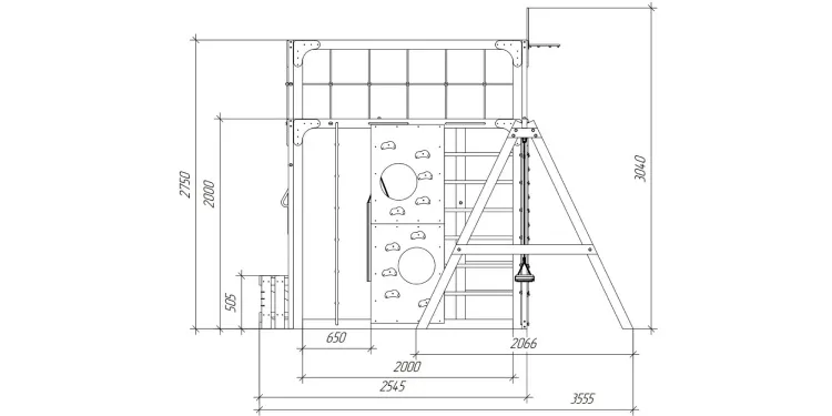 Детская площадка Савушка КУБ-6 (Махагон) с подушками