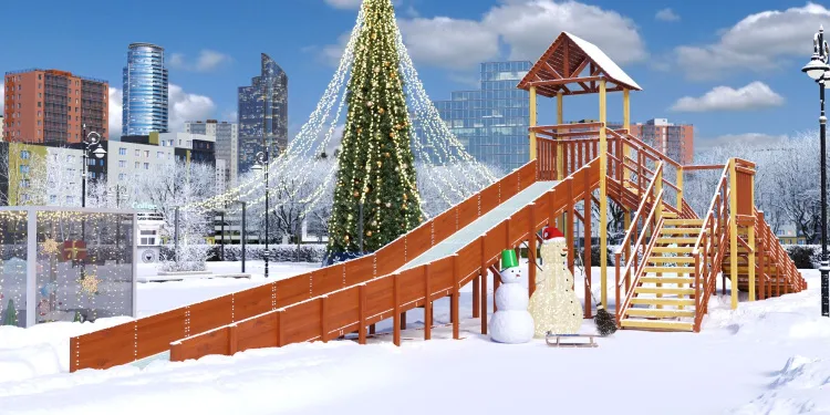 Зимняя горка Савушка Зима 9/3