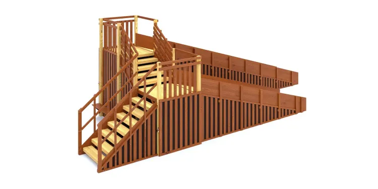 Зимняя горка Савушка Зима 13 с закрытыми фасадами и лавочкой