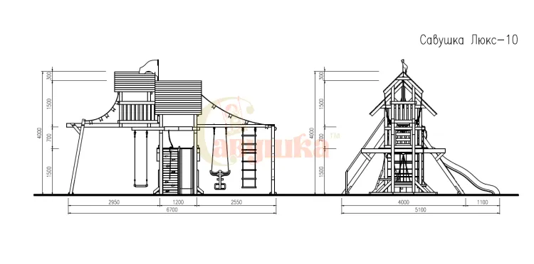 Детская площадка Савушка Люкс 10