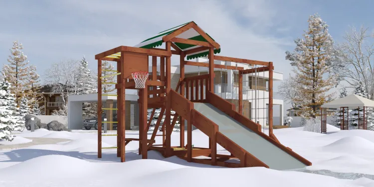 Детская площадка Савушка Мастер 4 (Махагон) 4 сезона Детская площадка Савушка Мастер 4 (Махагон) 4 сезона