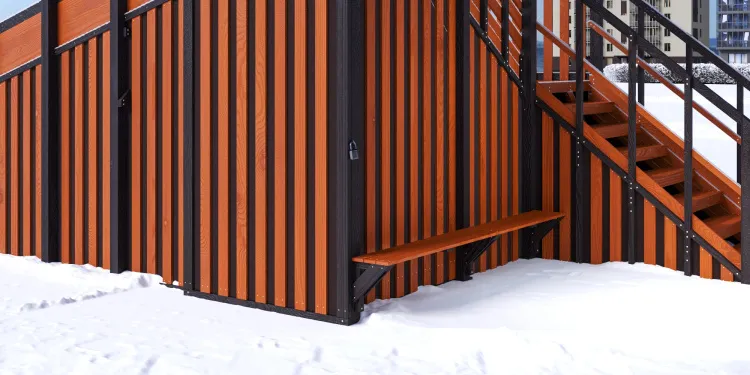 Зимняя горка Савушка Зима 13/1 (Black Edition) с лавочкой