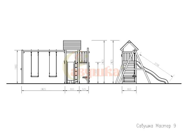 Детская площадка Савушка Мастер 9
