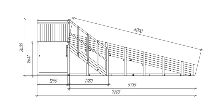 Зимняя горка Савушка Зима Wood 4/1