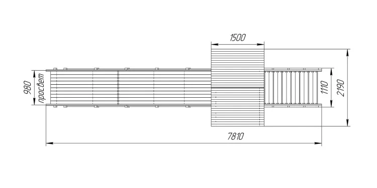 Зимняя горка Савушка Зима 4/2 с местом для хранения