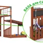 Детская площадка Савушка КУБ-4 (Махагон) с подушками и коконом