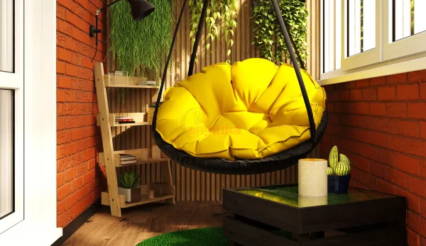 Подвесное кресло PapaSAV (Желтое)