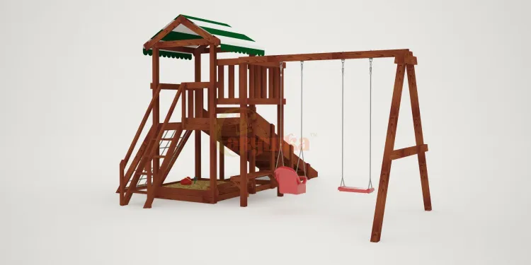 Детская площадка Савушка Мастер 2 (Махагон) 4 сезона