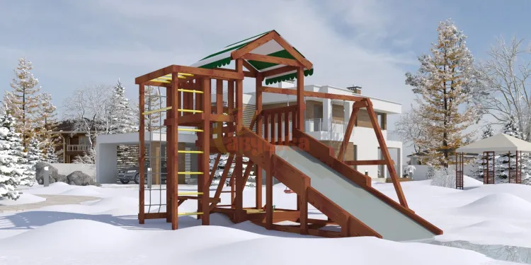 Детская площадка Савушка Мастер 3 (Махагон) 4 сезона Детская площадка Савушка Мастер 3 (Махагон) 4 сезона